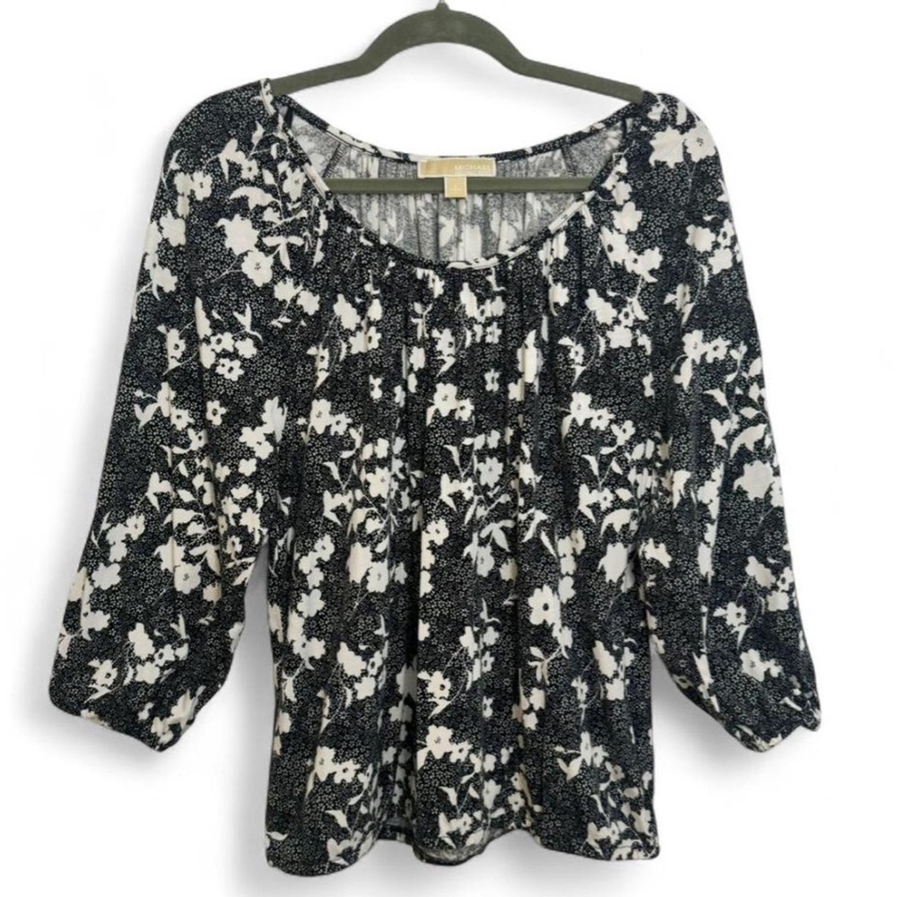 Michael Kors—Black and White Floral Blouse